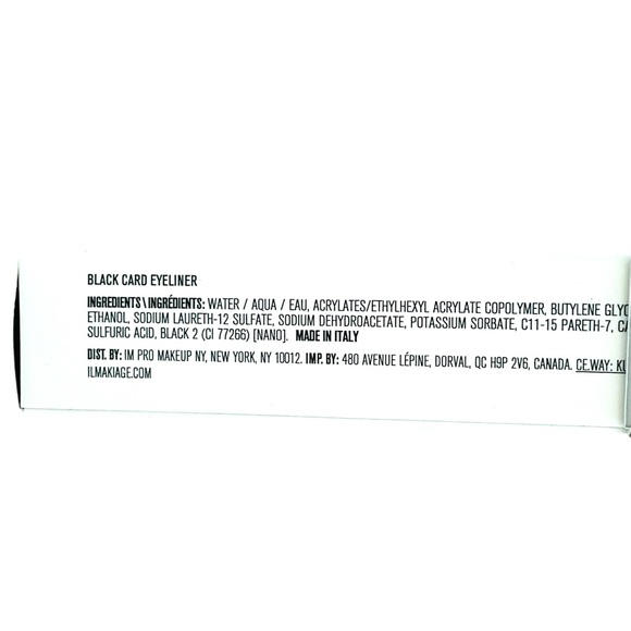 IL MAKIAGE Waterproof Black Card Liquid Eyeliner 1.5 ML NEW IN BOX - Picture 2 of 2